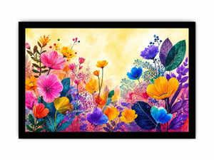   colorful floral botanical canvas