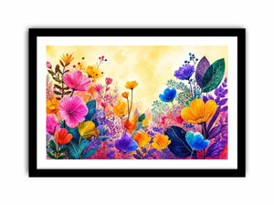   colorful floral botanical canvas
