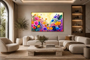   colorful floral botanical canvas