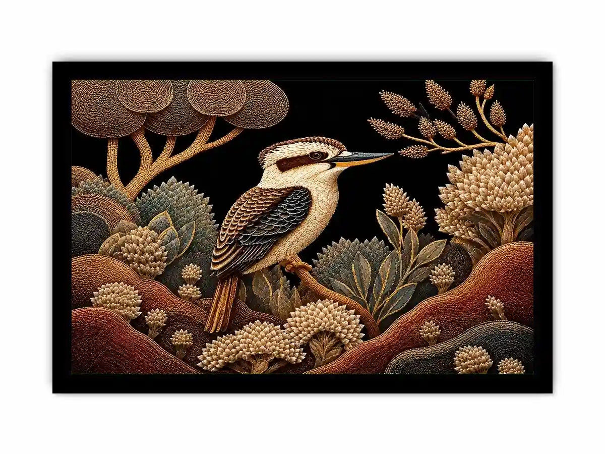   kookaburra native botanical canvas