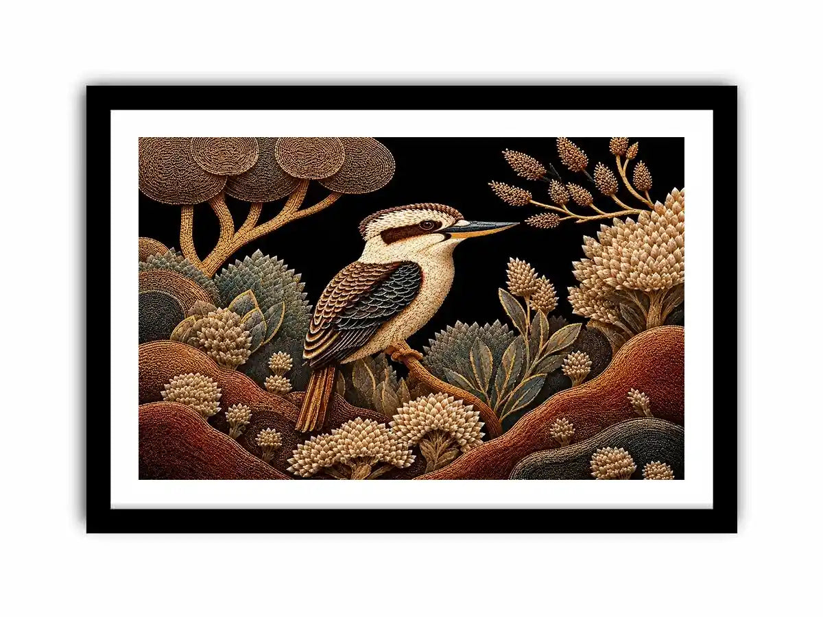   kookaburra native botanical canvas