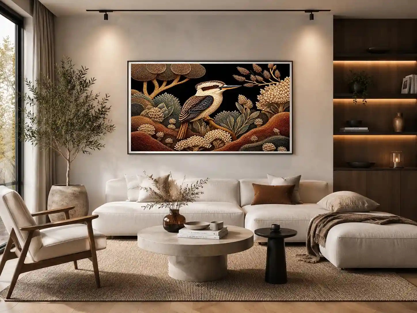   kookaburra native botanical canvas