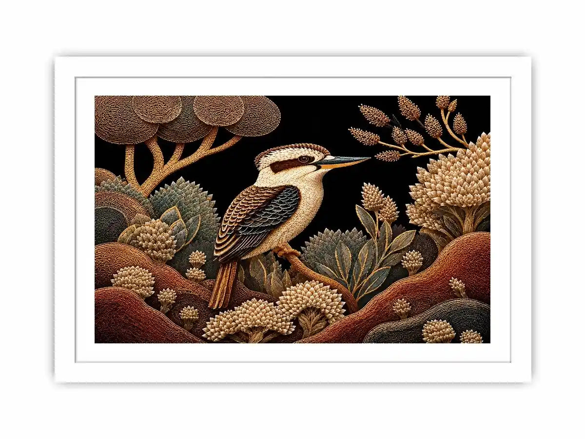   kookaburra native botanical canvas