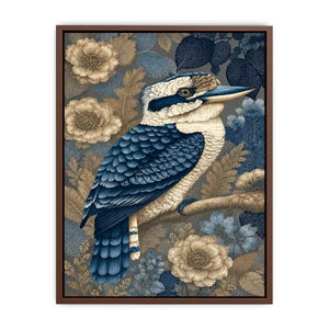   blue kookaburra botanical canvas