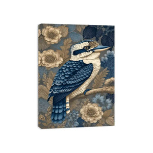   blue kookaburra botanical canvas