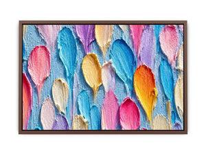   colorful impasto petal canvas