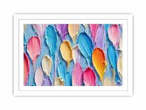   colorful impasto petal canvas