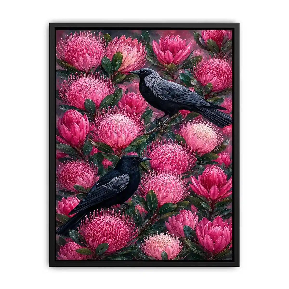   australian native bird floral wall art