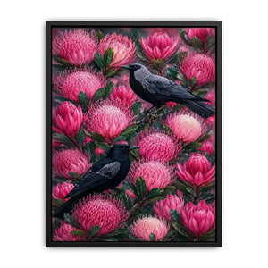   australian native bird floral wall art