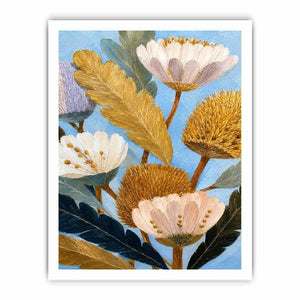   golden banksia botanical canvas print