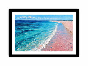   turquoise beach shoreline canvas art