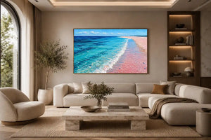   turquoise beach shoreline canvas art