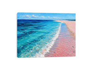   turquoise beach shoreline canvas art