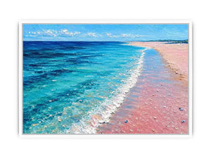   turquoise beach shoreline canvas art