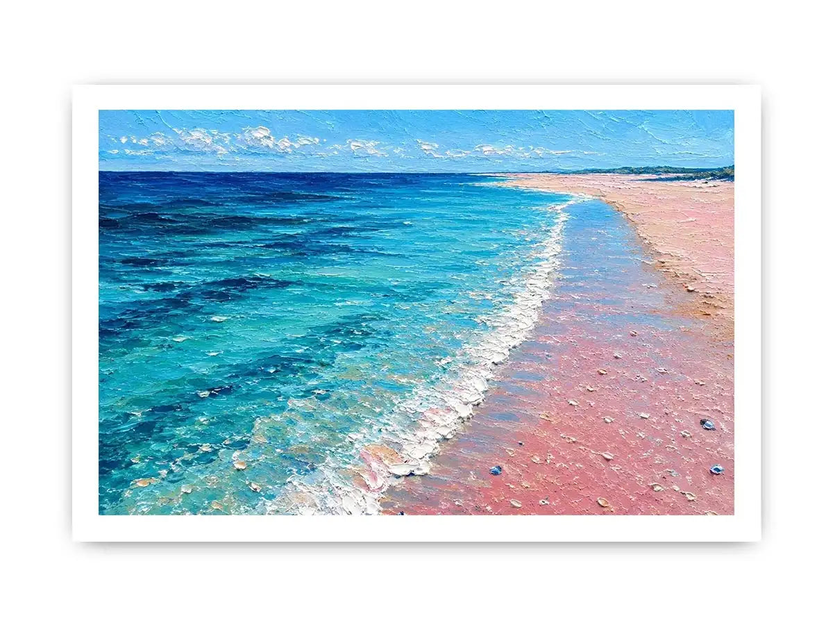   turquoise beach shoreline canvas art