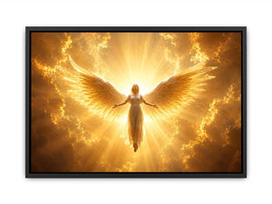   golden angel spiritual wall art