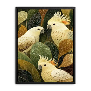   cockatoo botanical canvas art