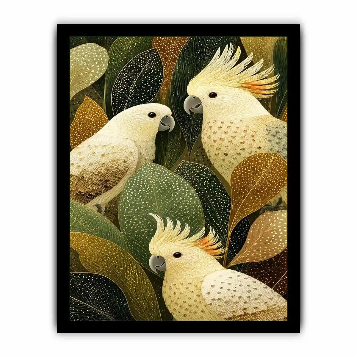   cockatoo botanical canvas art