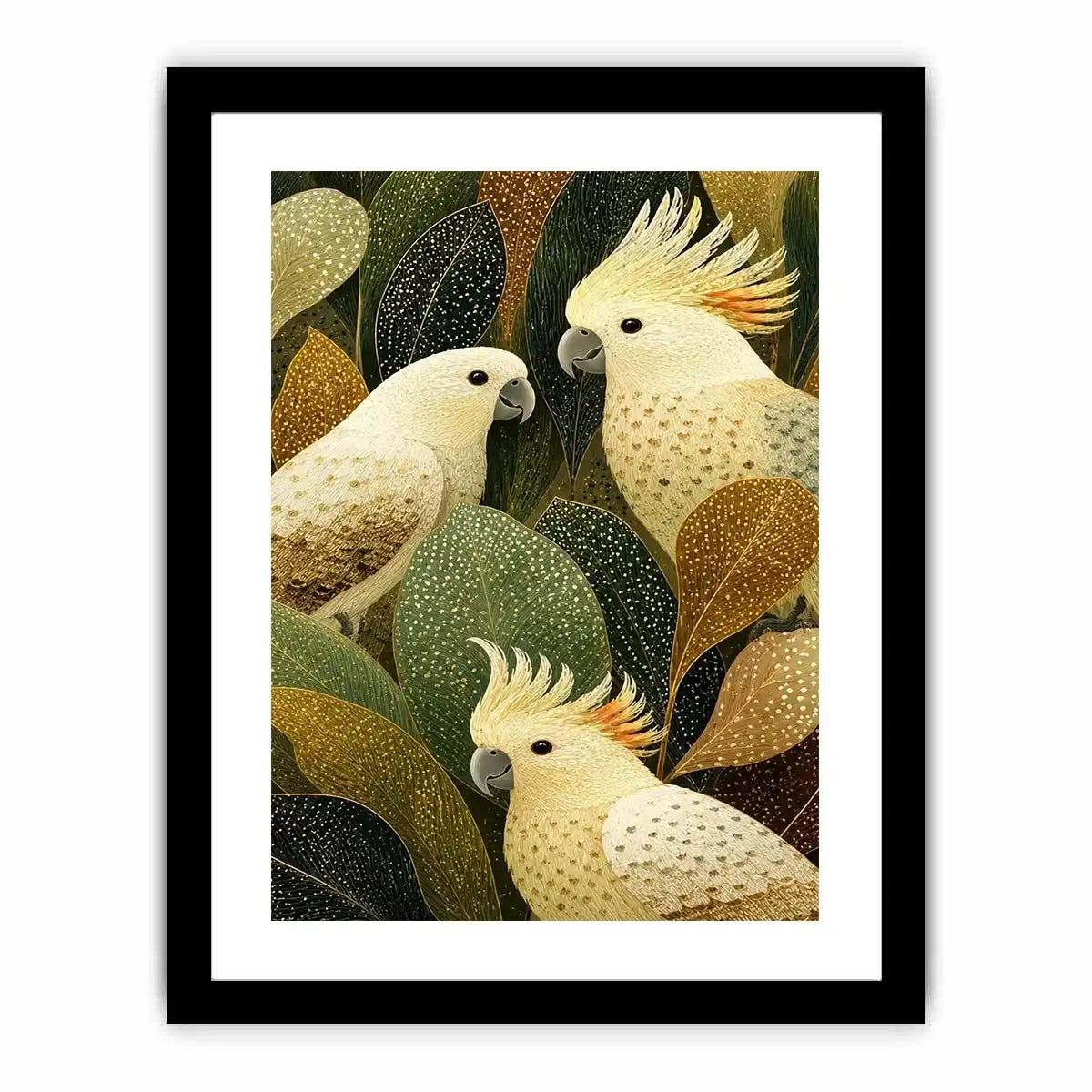   cockatoo botanical canvas art