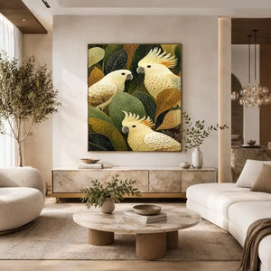   cockatoo botanical canvas art