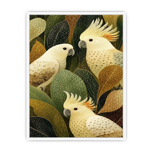   cockatoo botanical canvas art