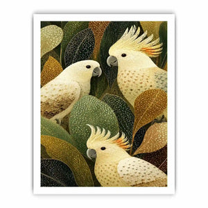   cockatoo botanical canvas art