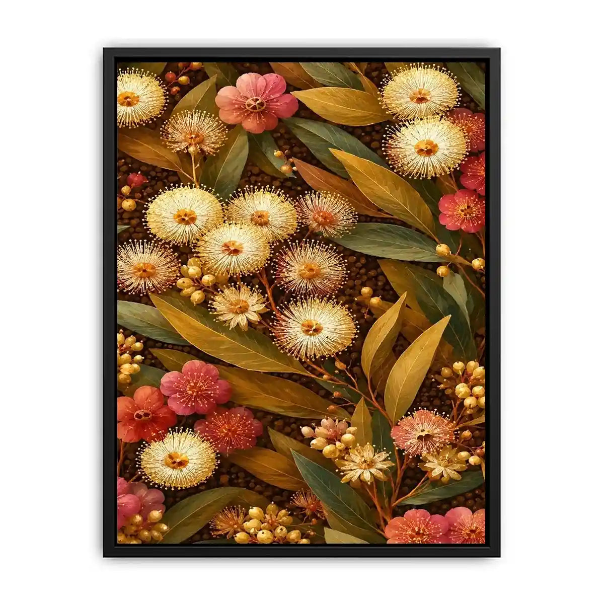   native wildflower gold canvas print