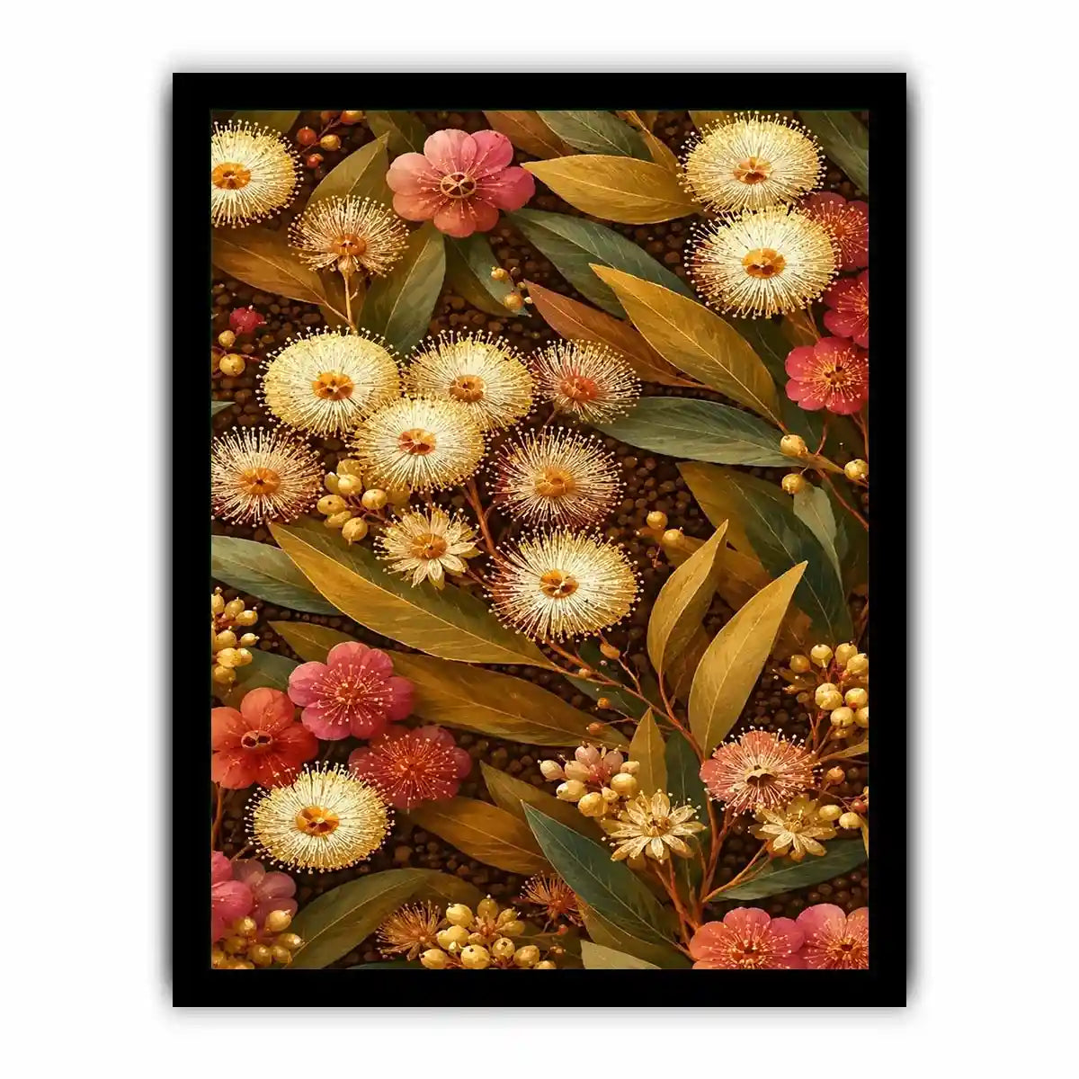   native wildflower gold canvas print