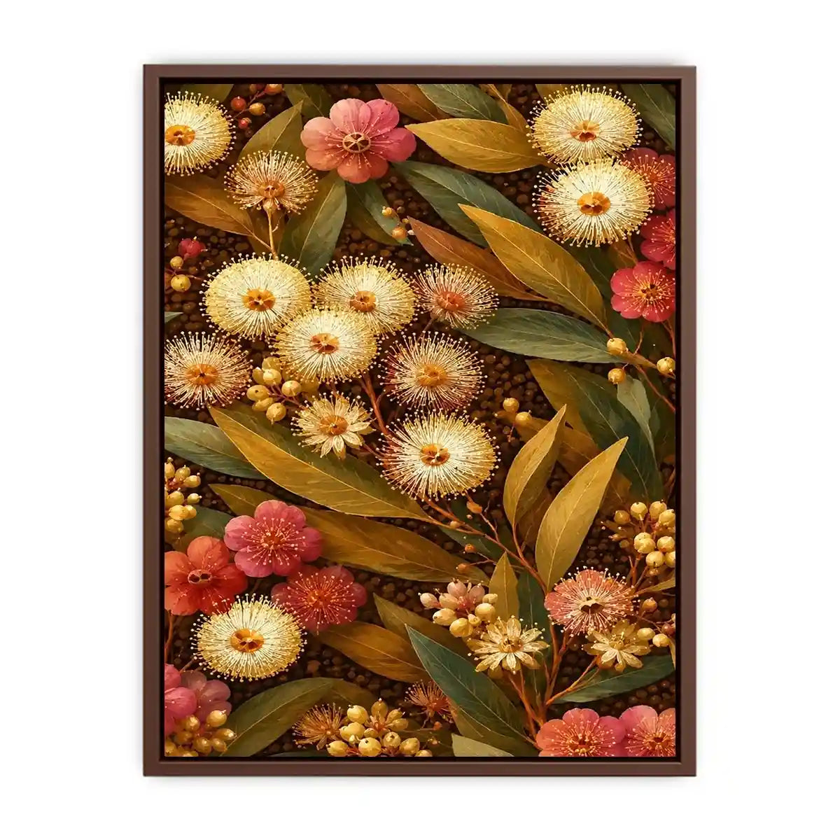   native wildflower gold canvas print