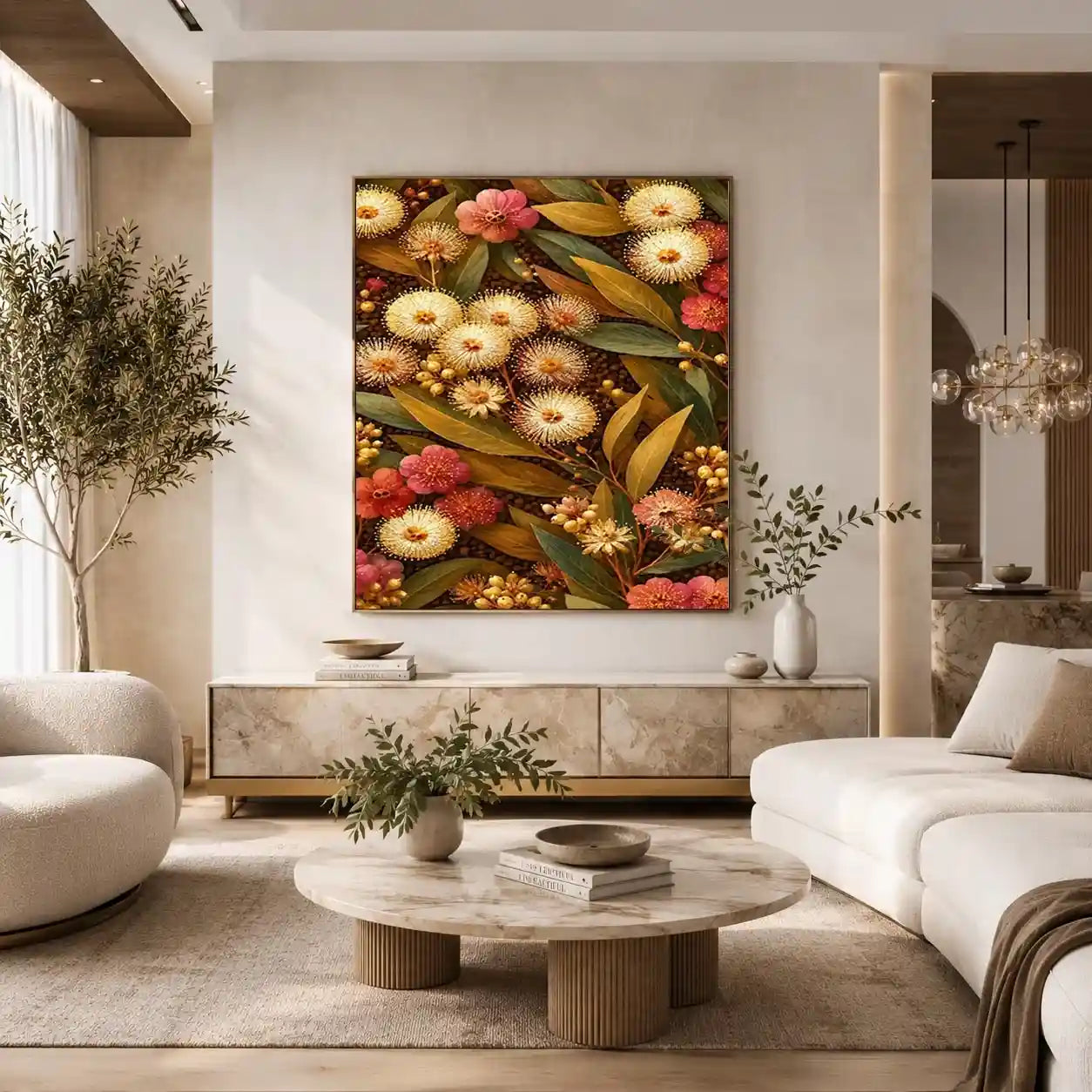   native wildflower gold canvas print