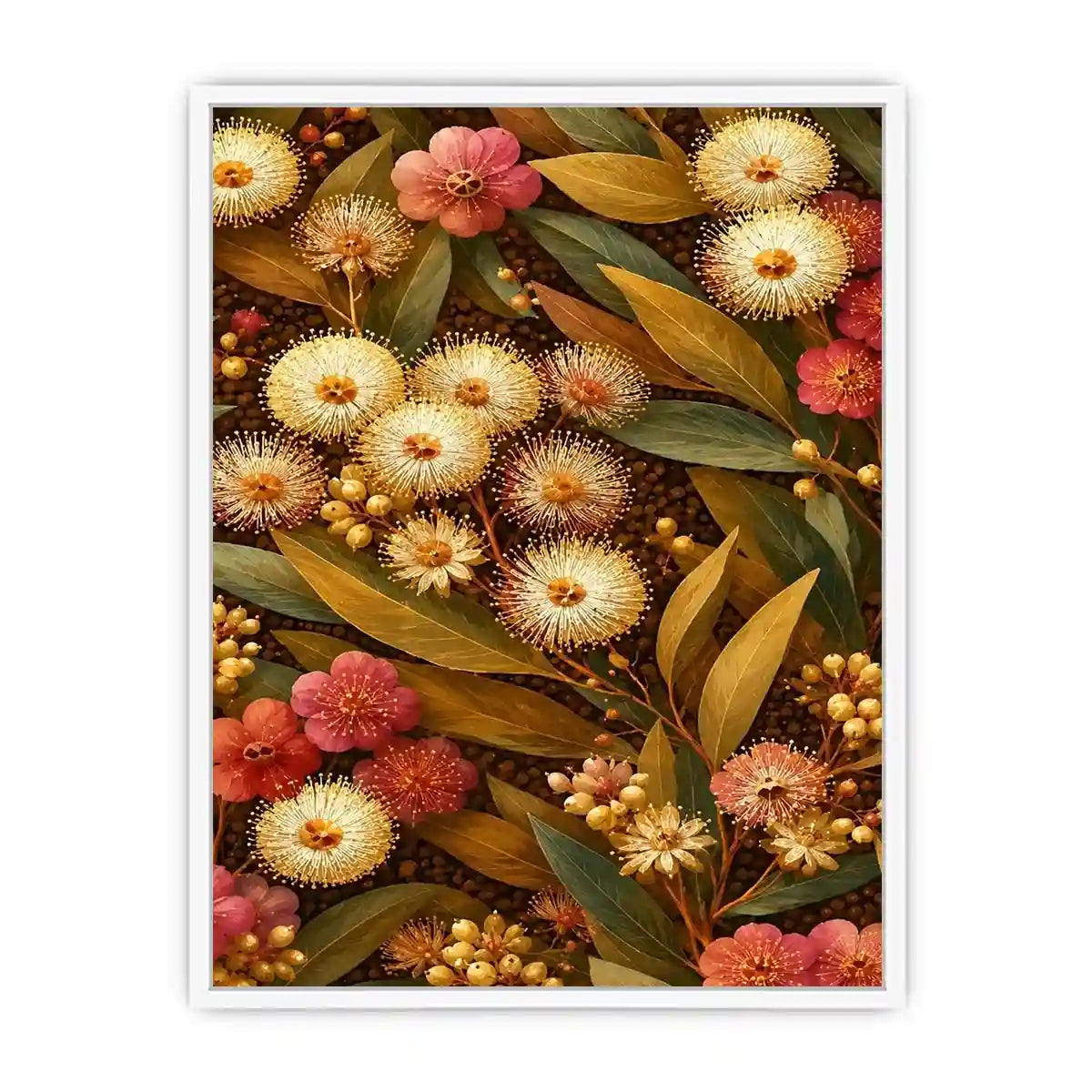   native wildflower gold canvas print