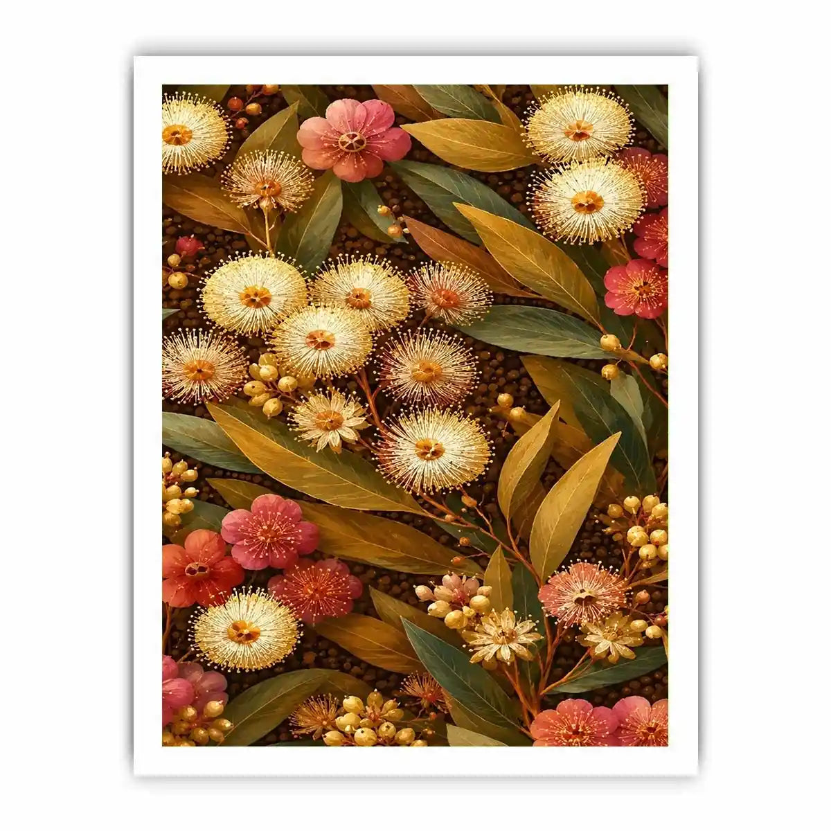   native wildflower gold canvas print
