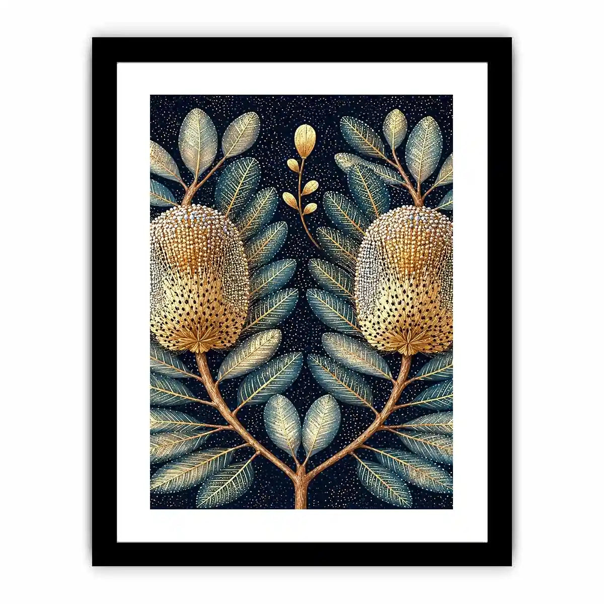   midnight banksia botanical canvas art