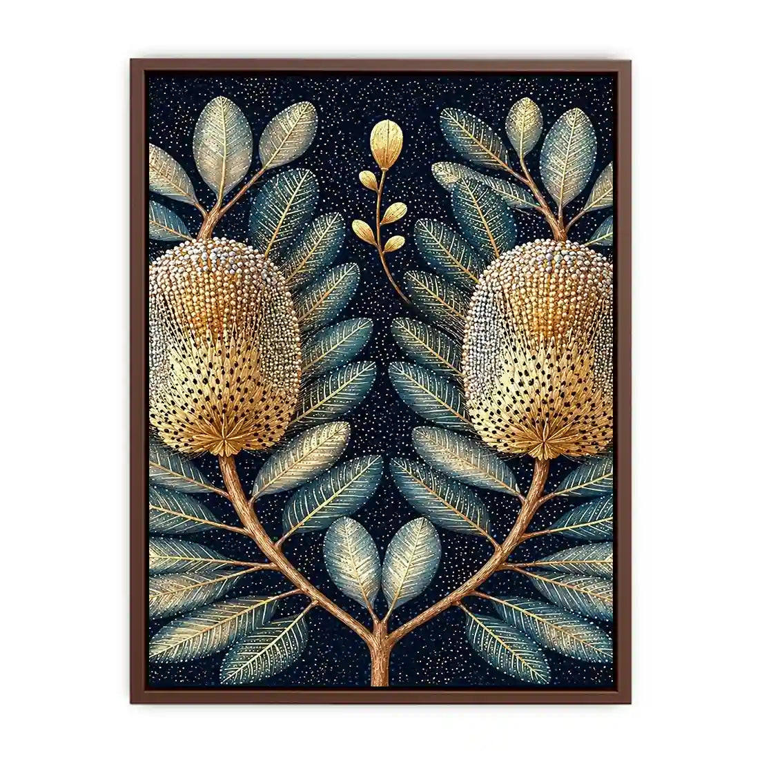   midnight banksia botanical canvas art