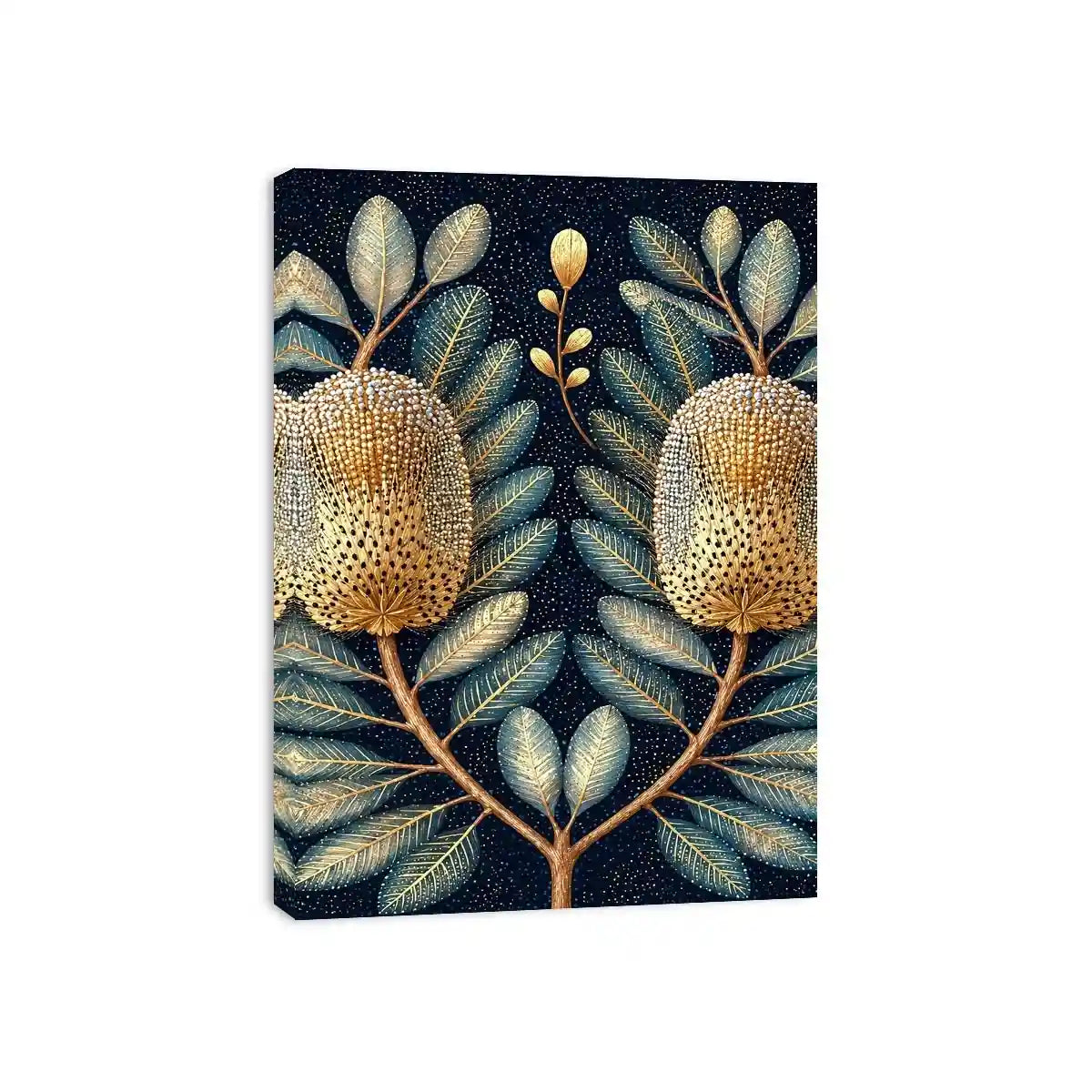   midnight banksia botanical canvas art