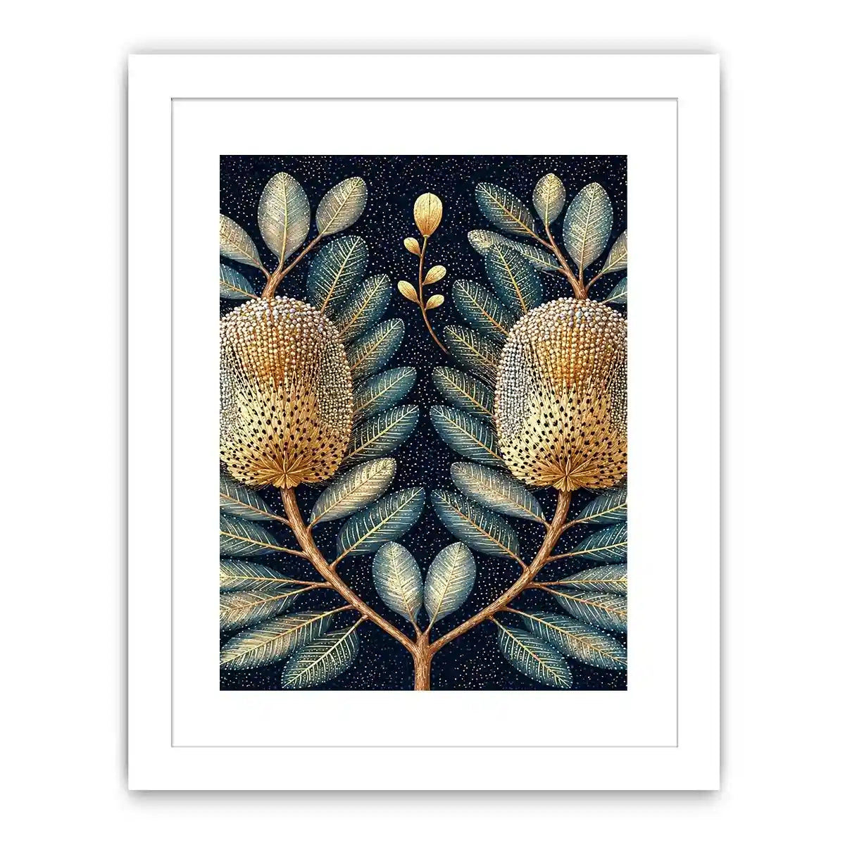   midnight banksia botanical canvas art