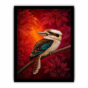   colorful kookaburra wall art living room