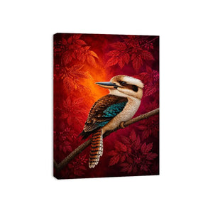   colorful kookaburra wall art living room