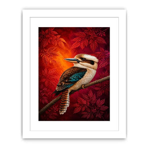   colorful kookaburra wall art living room