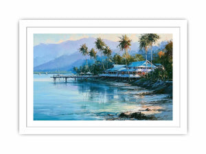 tropical coastal canvas beach house decor