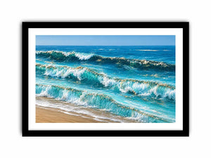   ocean wave canvas print coastal decor