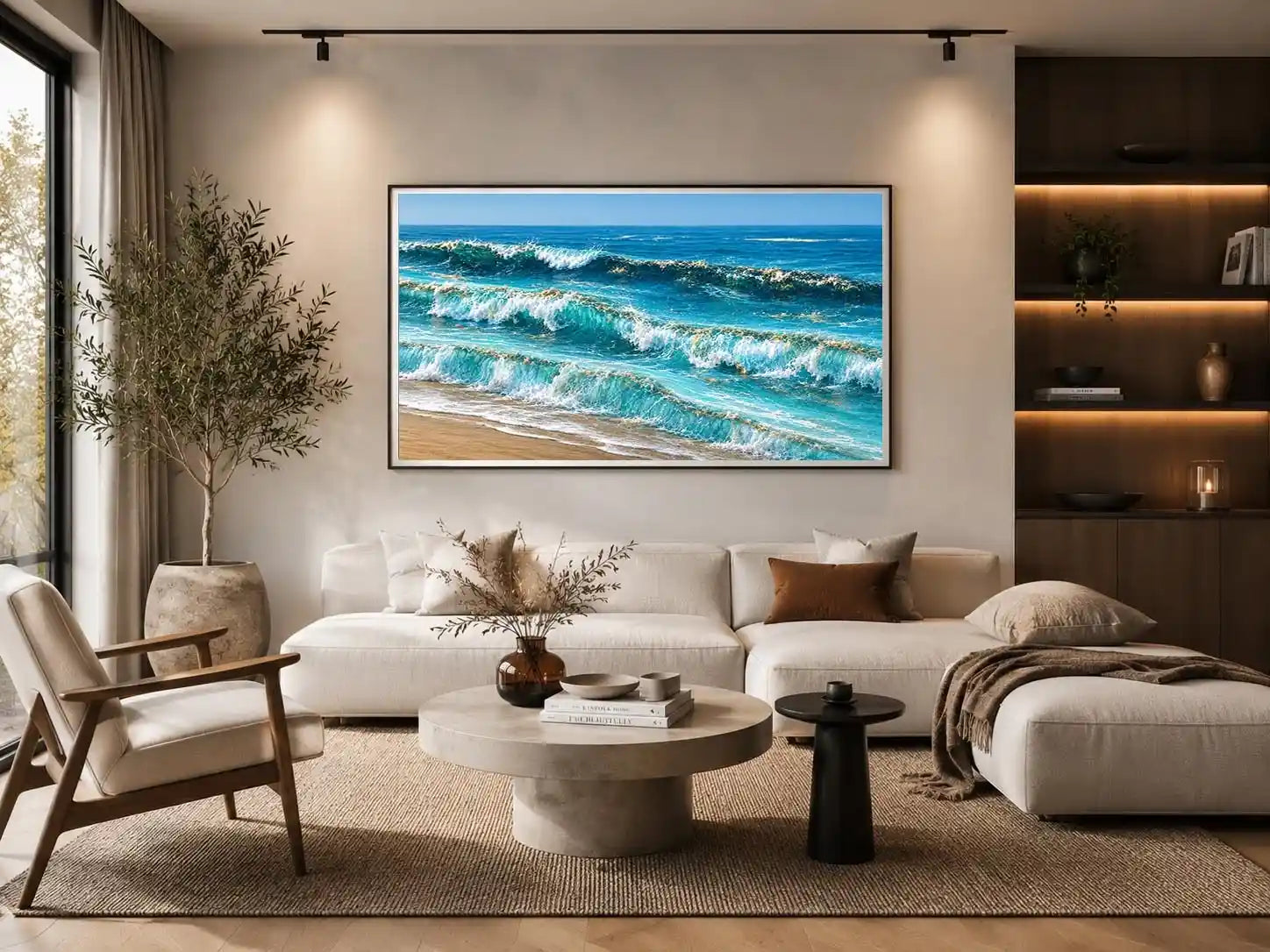   ocean wave canvas print coastal decor