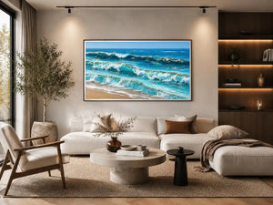   ocean wave canvas print coastal decor