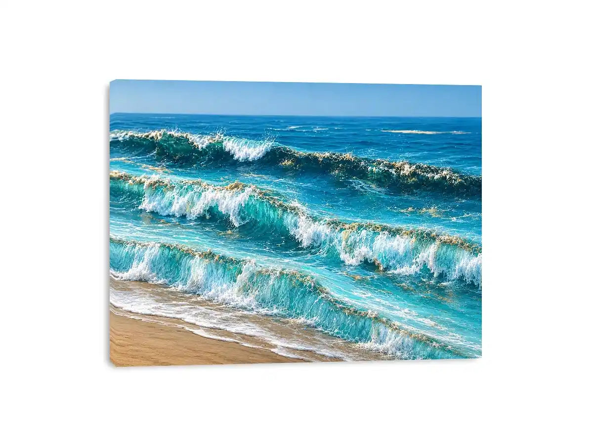   ocean wave canvas print coastal decor