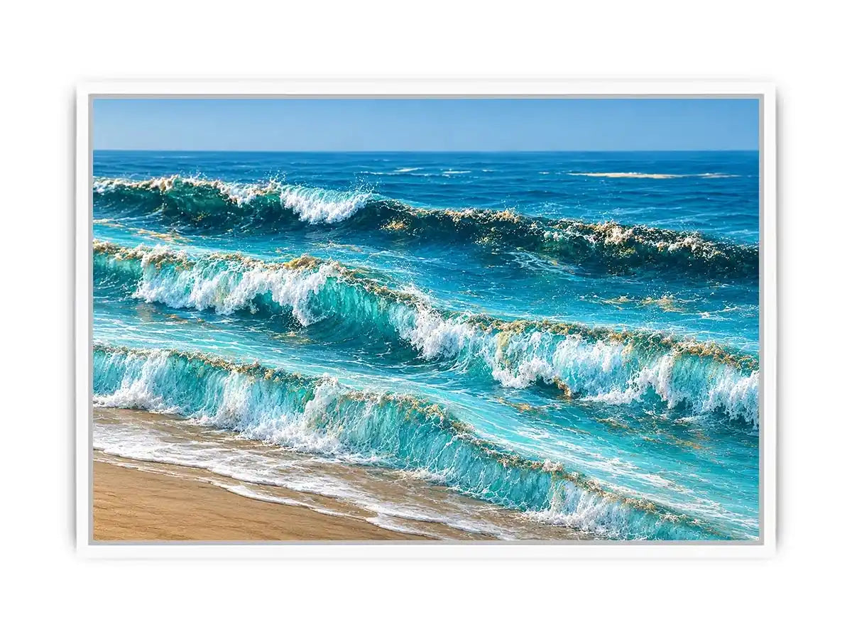   ocean wave canvas print coastal decor