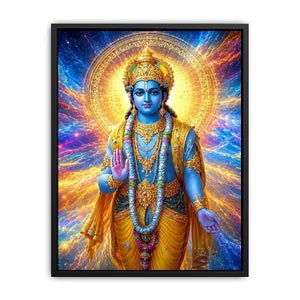   lord vishnu cosmic gold canvas art