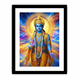   lord vishnu cosmic gold canvas art