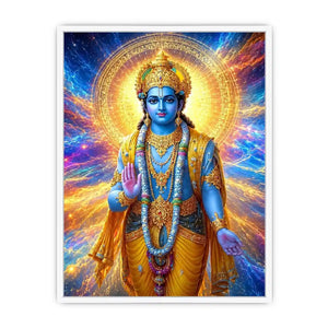   lord vishnu cosmic gold canvas art