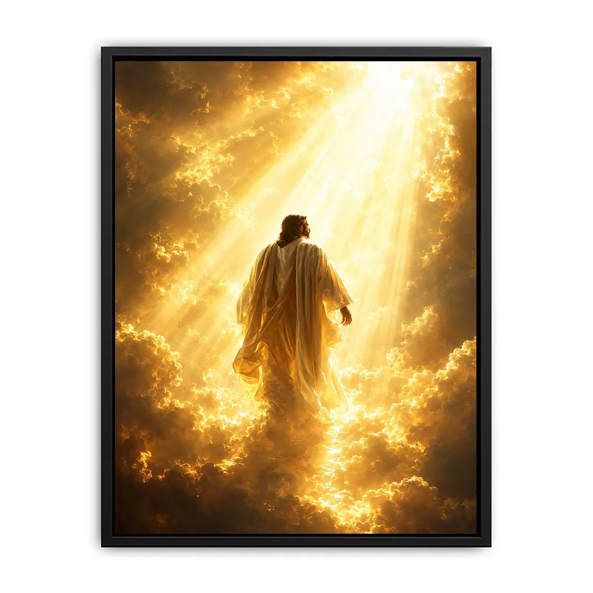   golden religious heavenly clouds canvas print