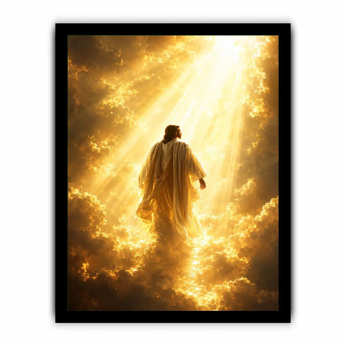   golden religious heavenly clouds canvas print